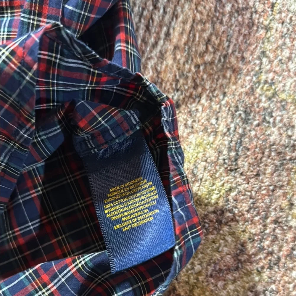 Polo Ralph Lauren boys plaid long sleeve button down cotton size 6 so cute
